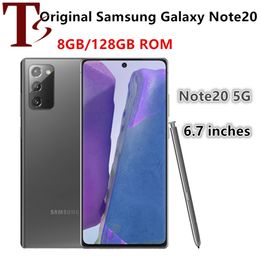 Samsung Galaxy Note20 Примечание 20 5G N981U1 6.7 8 ГБ оперативной памяти 128 ГБ ROM Octa Core Snapdragon 865plus NFC Оригинальный разблокированный сотовый телефон Бесплатный экспресс