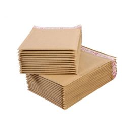 Natural Packaging Bags Kraft Paper Bubble Envelope Shockproof Bubble Mailer For Gift Packaging Mailing Bags