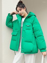 Women's Trench Coats Women Winter Coat Hooded Puffer Jacket Cotton Padded Warm Bomber Factory Directly Supply Sales Female Snow Parkas