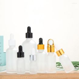 Storage Bottles 12 X 5ml 10ml 15ml 30ml 50ml 100ml Frost Glass Dropper Bottle Empty Cosmetic Packaging Container Vials Essential Oil