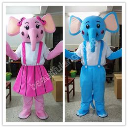 Christmas Animal Blue Elephant Elephish Mascot Costume Cartoon Character Outfit Suit Halloween Adults Size Birthday Party Outdoor Outfit Charitable