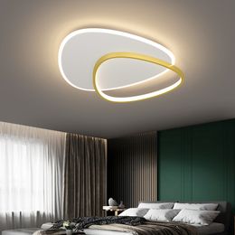 Tavan Işıkları Ultra ince led modern basit yatak odası lambası ev sanat çalışması aydınlatma mutfak balkon siyah/altın fixtureceiling