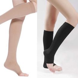 5PC Socks Hosiery Open Toe KneeHigh Medical Compression Stockings Varicose Veins Stocking Compression Brace Wrap Shaping for Women Men 1821mm Z0221