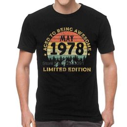 Men's T-Shirts Legends Are Born In May 1978 Aged T-Shirts Men Novelty T Shirts Short Sleeve Awesome 43nd Birthday Gift Tshirts Cotton Tees Top 022223H