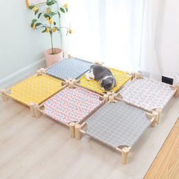 Cat Beds Furniture Pet Hammock Durable Bed Four Seasons Universal Removable Washable Solid Wood Kennel Litter Dog Rabbit House Supplies 230222