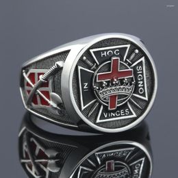 Cluster Rings Ancient Knights Templar Crusades Cross Mediaeval Armour Masonic Sterling Silver Ring