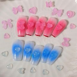 Nail Art Decorations 10G 3D Rhinestones UV Light Color Change Resin Pochromic Heart Peach Butterfly Charms Decoration Supplies