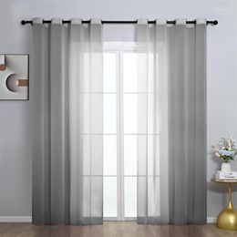 Curtain Modern Simple Pure Colour For Living Room Linen Curtains Bedroom Luxury