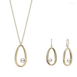 Choker MANI 18K Gold Colour Pearl Pendant Necklace Earring Set For Women Designer Jewellery Girls Gift Korean INS Japanese