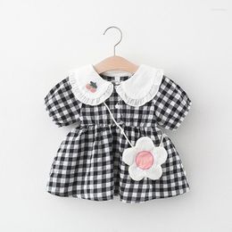 Girl Dresses Born Baby Summer Clothes Sweet Cute Plaid Dress Cloth For Toddler Clothing 1st Birthday Princess