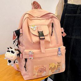 School Bags Korean Style Backpacks Women Kawaii Janpanese Bag For High Students Girls Bookbag Cute Travel Waterproof