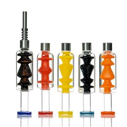 Vintage nectar collector Glass Bong hookah Straw smoke accessory Original Factory Direct sale can put customer logo by dhl ups