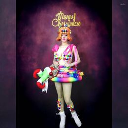 Stage Wear Candy Girl Happy Carnival Costume Christmas Party Show Sweety Dance Clothing