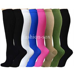 5PC Socks Hosiery Compression Socks Women Medical Men Women Nurse Unisex Compression Stockings Sports Socks Cycling Candy Color Running Socks Z0221