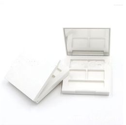 Storage Bottles 100pcs Eye Shadow Empty White Palette DIY Eyeshadow Case Cosmetic Containers Make Up With Mirrors