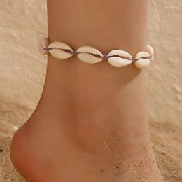 Anklets 2pcs/sets Summer Shell Rope For Women Men Barefoot Sandals Adjustable Bohemian Jewellery Accessories 21750