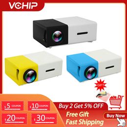 Projectors VCHIP YG300 Mini Projector LED Proyector For Home Full HD Supports 1080P TV Portable Theatre Media Video Player Free shipping J230222