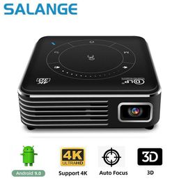 Projectors P11 Mini Projector 4K HD DLP Android 90 Support WIFI Bluetooth 50 HDMI Mini Video Beamer Mobile Phone with Battery and Tripod J230222