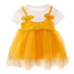 Girl Dresses Girl's Girls Lace Little Princess Summer Bowtie Sleeveless Tulle Tutu For Baby 2 Years Clothes Party Pageant Vestidos