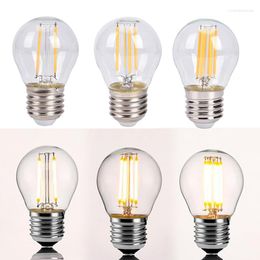 Bulb Spotlight 2W/4W/6W E27 COB Candle/Flame Tip G45 Filament Glass Lamp