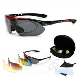 Outdoor Eyewear Cycling Glasses Mens Womens Sports Sunglasses Goggles MTB Road Antiglare Riding Bicycle Bike Protection 5 Lens 230222