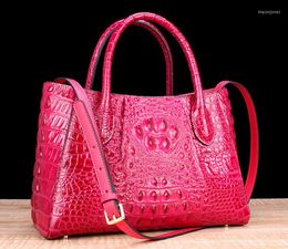 Evening Bags In Real Crocodile Skin Genuine Leather Women's Luxury Handbags Large Sling Shoulder Tote Bag