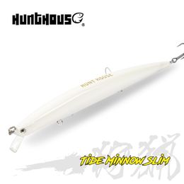 Fishing Hooks Hunthouse Slim Minnow 175mm 148mm floating Wobble Flyer Lure Hard Bait saltwater ABS Plastic For Seabass 230221