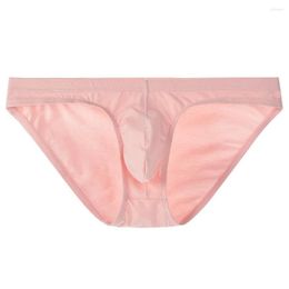 Underpants Men Cotton Sweat Cock Pouch Briefs Low Waist Shorts Bulge Soft Breathable Sports Teenage U Convex Panties