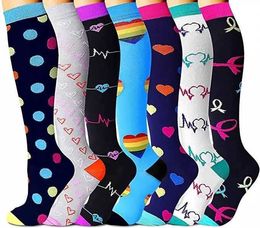 5PC Socks Hosiery Compression Stockings Running Men Women Hiking Soccer Cycling Socks (356789 Pairs) Fit For Edema Diabetes Varicose Veins Z0221