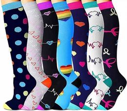 5PC Socks Hosiery Compression Stockings Running Men Women Hiking Soccer Cycling Socks (356789 Pairs) Fit For Edoema Diabetes Varicose Veins Z0221