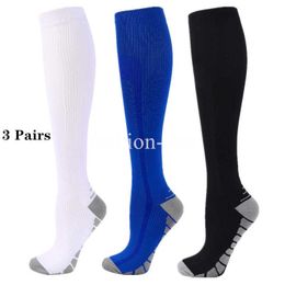 5PC Socks Hosiery 3 Pairs Compression Stockings Men Women Hiking Running Socks Flight Travel Pregnancy Swollen Varicose Veins Marathon Sports Sock Z0221