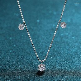 Chains Brand 3.5ct D Colour Wet Sparkling Diamond Necklace Engagement Romantic Happiness For Girls Boutique Jewellery Gift