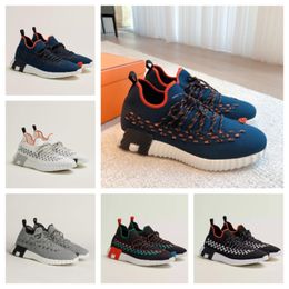New Famous Fashion Flex Men's Sneakers Shoes Knit Leather Braided Technical Canvas Black Sports Shoe Runner Skateboard Lace Up Rubber Sole Outdoor Trainers EU38-46