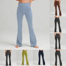 Yoga Kleidung Lululemens Damen Grooves Sommerfleichelhosen hoch taillierte eng anliegende Bauch Show Abbildung Sport Yogas Neun-Punkte-Hosen