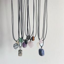 Pendant Necklaces Vintage Heart Stone Necklace Simple Stylish For Women Men Jewelry Gift