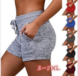 Women's Shorts quick drying Yoga Pants l women's eisure sports waist lace elastic shorts spot foreign trade underpants 230222