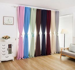 Curtain Solid Color Double-sided Velvet Blackout Curtains For Living Room Window Treatment Kids Interior Home Decor