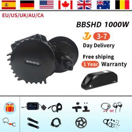 BAFANG 48V 52V 1000W Mid Drive BBSHD E-BIKE Motor Kits 52V 16AH 20AH Lithium Battery Electric Bicycle Complete Conversion Kit