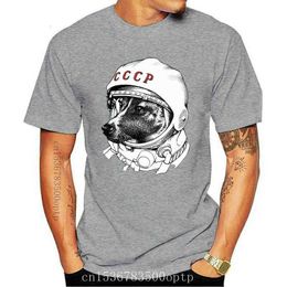 T-shirt da uomo New Astronaut Cccp Cosmonaut Dog T-SHIRT Laika Soviet retro tee adulti bambini taglia T41 L230222