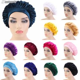 Beanies Beanie/Skull Caps Unisex Adult Cap Women Velvet Elastic Wide Band Turban Casual Bonnet Hair Care Hat Night Sleep Headwrap Men