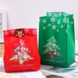Christmas Decorations 25pcs Snowflake Tree Gift Bags Merry Baking Packaging Bag Candy Boxes Xmas For Home Decor Navida