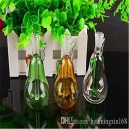 Mini pear hookah Wholesale Glass bongs Oil Burner Glass Water Pipes Oil Rigs Smoking, Oil.