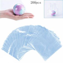200 Pcs 6X6 inch Waterproof POF Heat Shrink Wrap Bags for Soaps Bath Bombs and DIY Crafts Transparent284T
