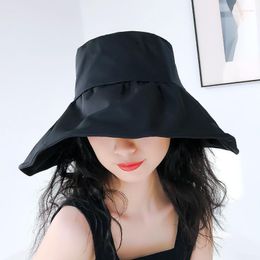 Wide Brim Hats Summer Sun Ladies Solid Plain Elegant Hat Female Round Top Panama Floppy Straw Beach Women Elob22