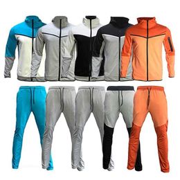 Tracksuits Men Sets Plus Size Men's Youth Mountaineering Outdoor Leisure Sportswear 2 Piece Spring/Autumn Mens Sweatsuits Set Fitness Suit CUIQ