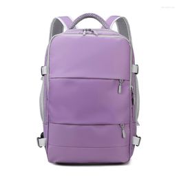 School Bags Women Travel Backpack Water Repellent Anti-Theft Stylish Casual Daypack Bag With Luggage Strap USB Charging Port