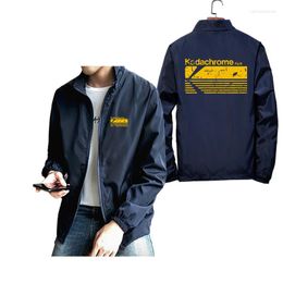 Herrenjacken Vintage Pography Kodak Kodachrome Jacke Männer Herbst Langarm Casual Windjacke Mantel Männlich Übergroße Harajuku Coole Kleidung