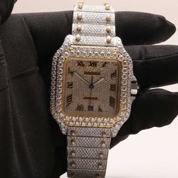 Wristwatch 2023 new arrival brand iced out high quality luxury gold sier original Customised hip hop men Diam ond diamond