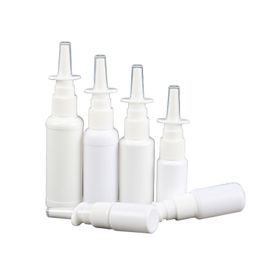 100pcs perfume bottle White PET Empty Fine Nasal Spray Mist Plastic Bottle, Cosmetic Nose Spray Bottle