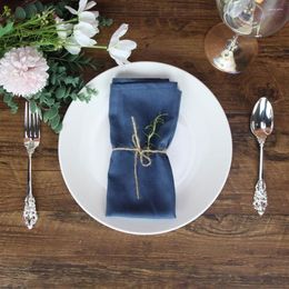 Table Napkin 10PCS Cocktail For Party Wedding Cloth Linen Napkins Cotton Washable 40cm Kitchen Items Home Decore